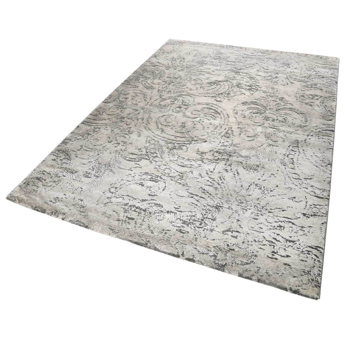 Tapis velours ras à relief cachemire , ELDA gris, ESPRIT