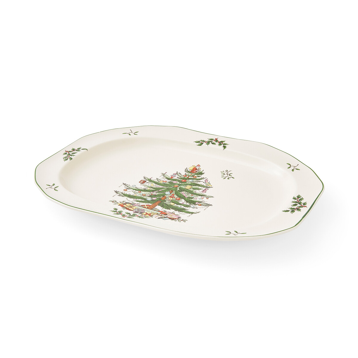 Christmas Tree Sculpted Platter white, SPODE