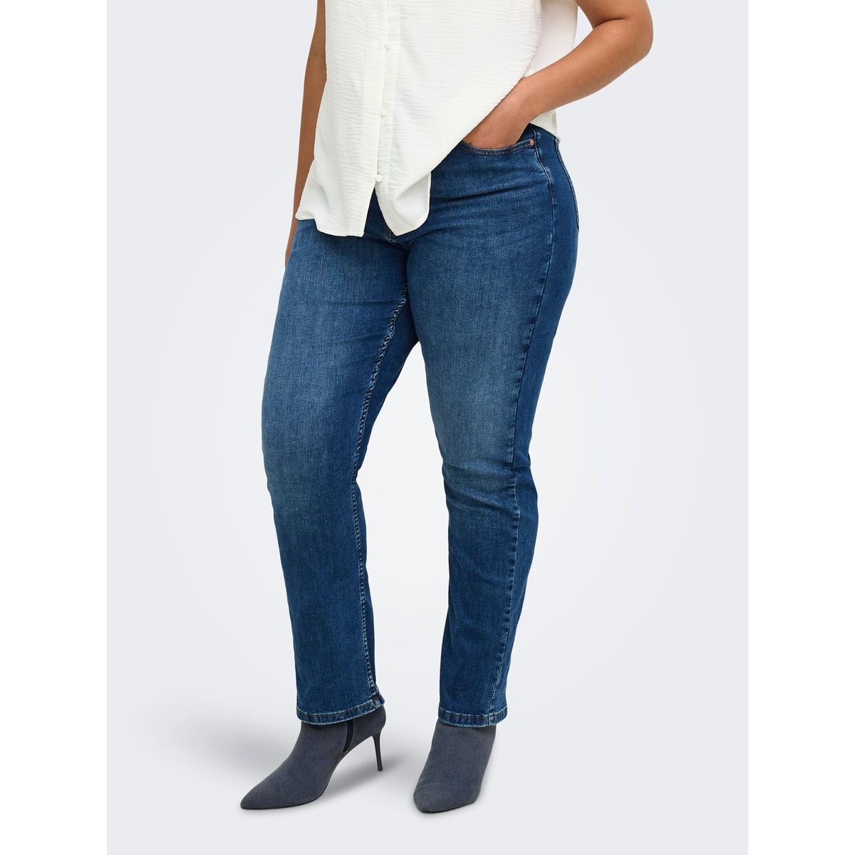 Jean Slim medium blue denim 1, ONLY CARMAKOMA