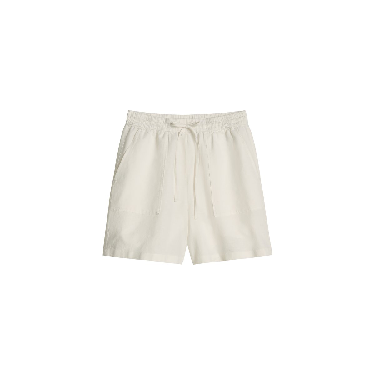 Pantalon à enfiler regular en mélange de lin et de coton blanc, MARC O’POLO DENIM
