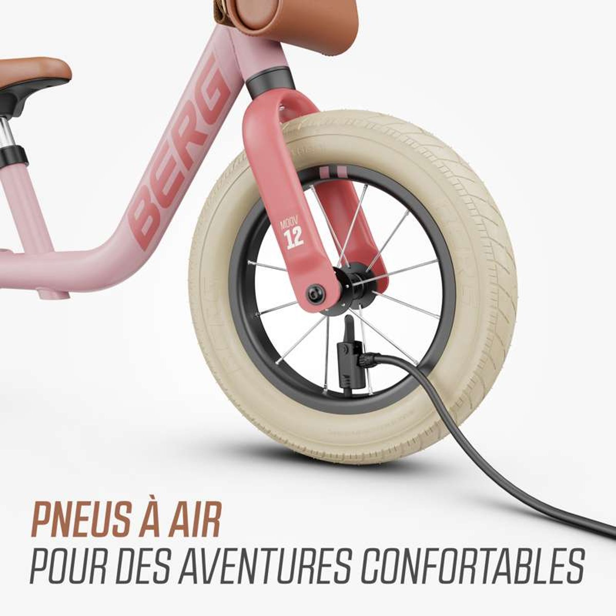 Draisienne pour Enfants, 2,5+ Ans, 12 Pouces, MOOV 12 pink, BERG TOYS
