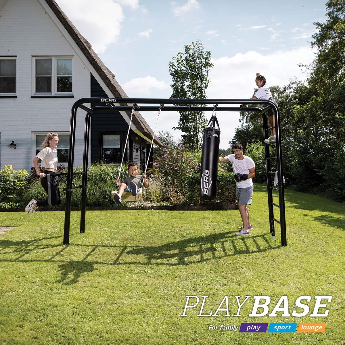 Barre à dips pour aire de jeux Playbase noir, BERG TOYS