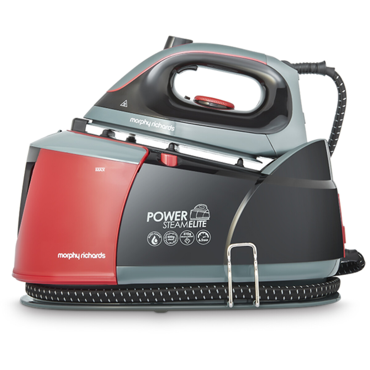 Power 2400W SteamElite Plus Steam Generator - 332013 black/red, MORPHY RICHARDS