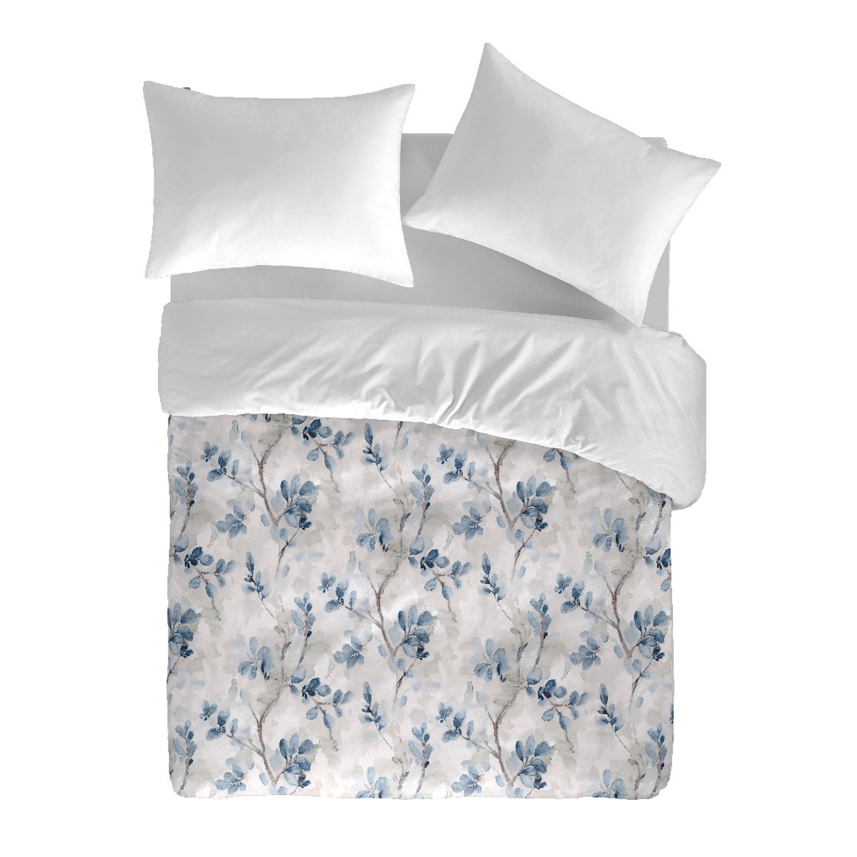 Housse de couette 100% coton KYASHAR bleu, GUY LAROCHE