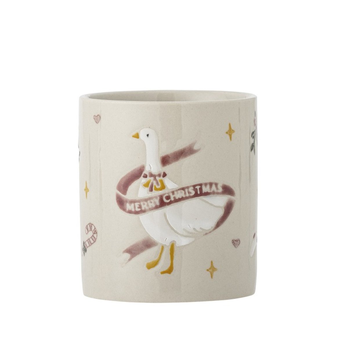 Tasse grès décore noël Mary set de 4 crème, BLOOMINGVILLE