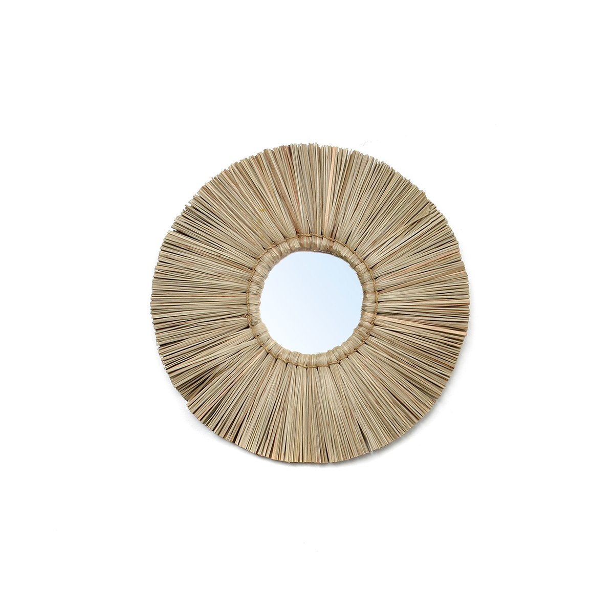 Miroir en herbe et verre ALANG beige, BAZAR BIZAR