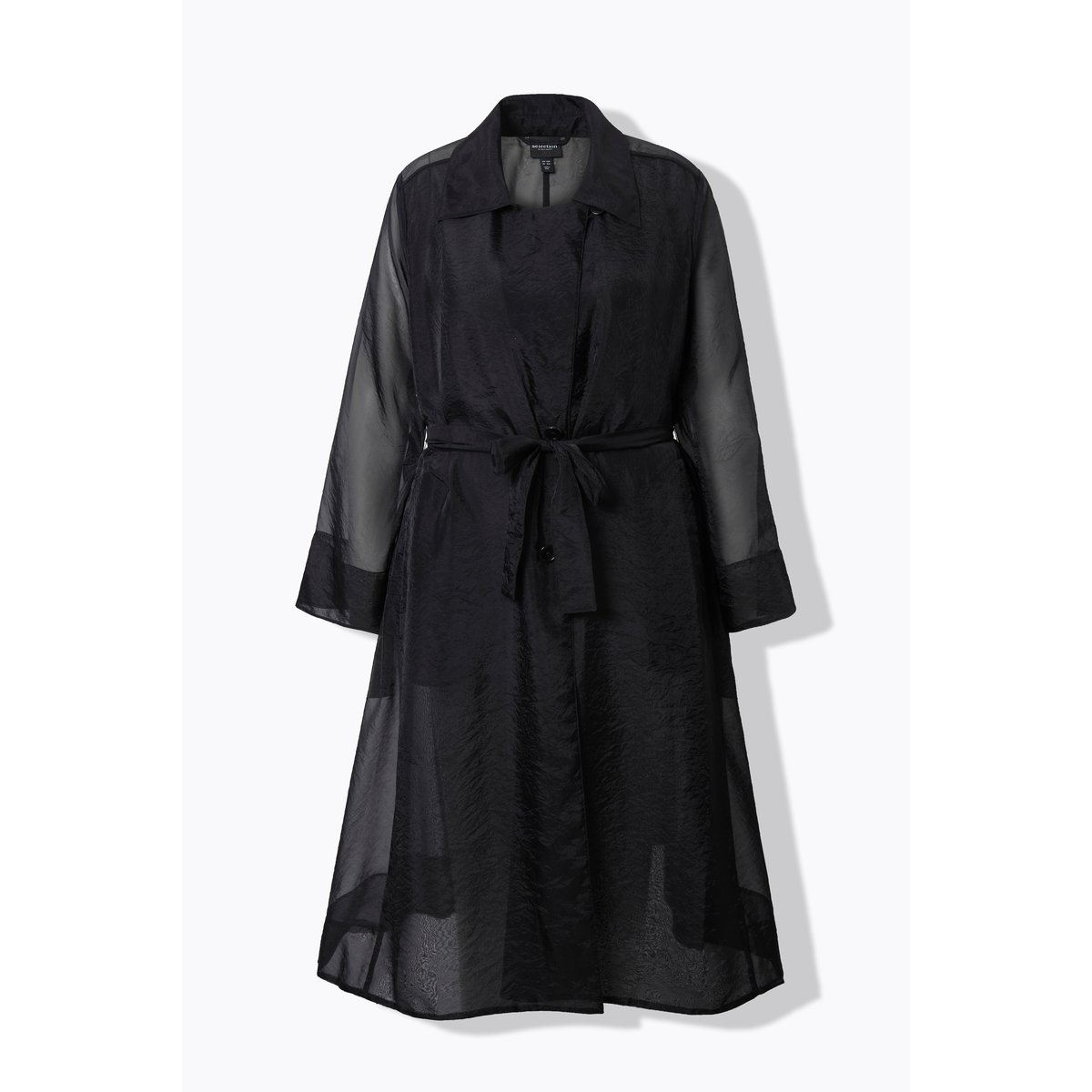 Manteau en organza noir, ULLA POPKEN