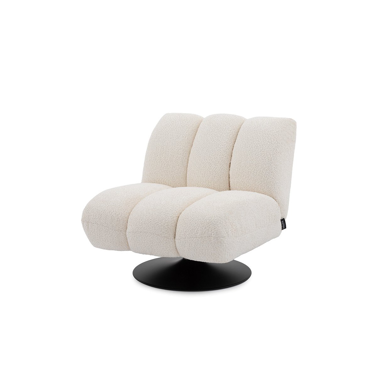 Fauteuil tissu bouclette, JANISSAIRE blanc, BOBOCHIC