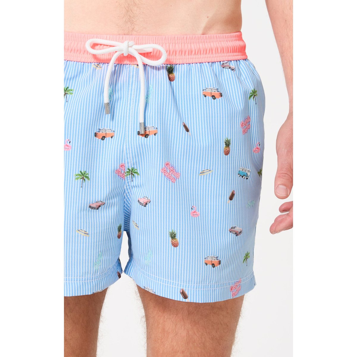 Short de bain imprimé Californie bleu, ARTHUR