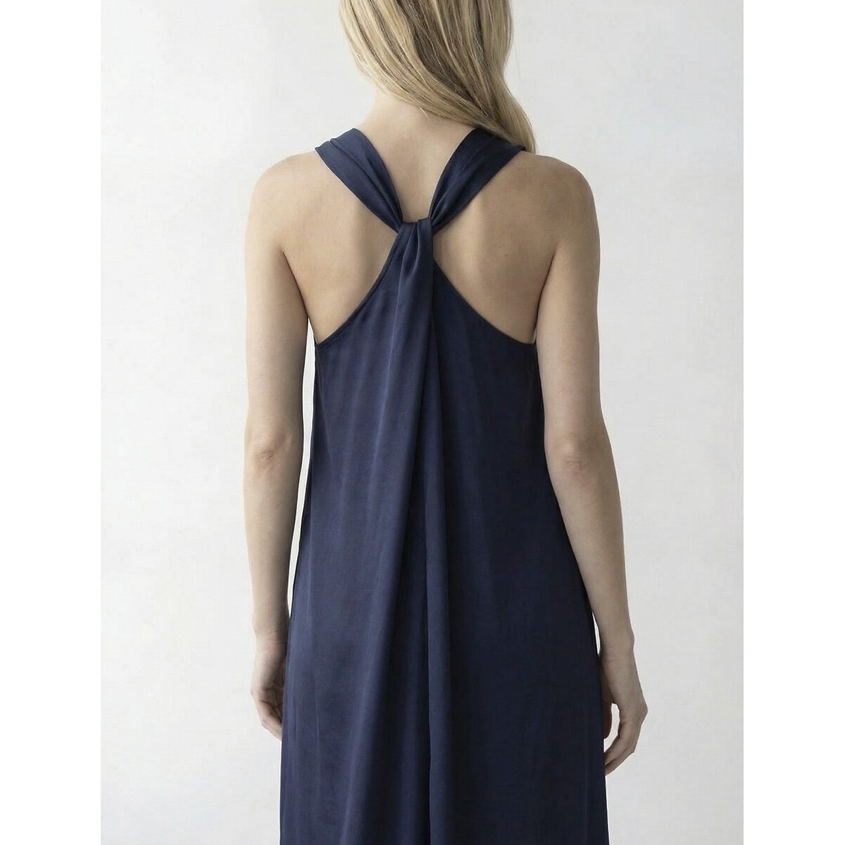 Satin Maxi Dress navy blue, VILA