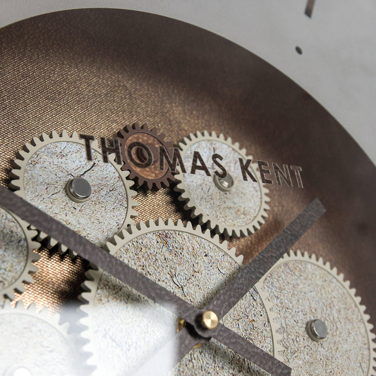 Clocksmith 21" Cog Large Wall Clock bronze, THOMAS KENT