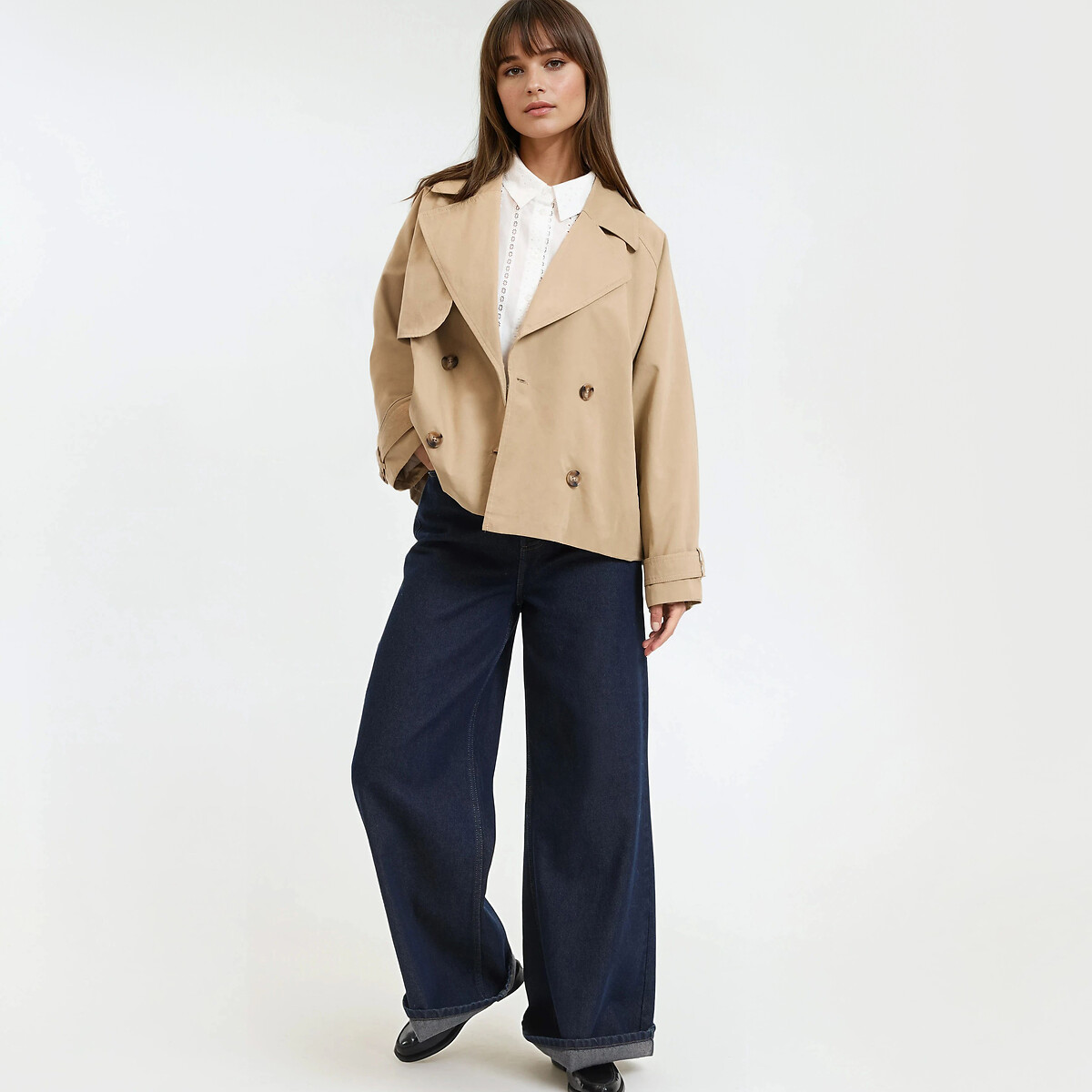 Trench court oversize, Signature MARCELLIN beige, LA REDOUTE COLLECTIONS