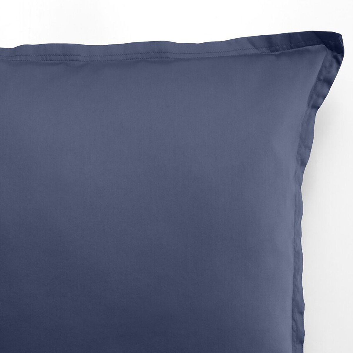Taie d'oreiller en satin de coton unie, DESIR bleu marine, BATON ROUGE
