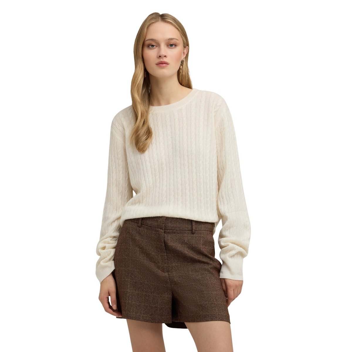 Pull à torsades blanc, MOTIVI