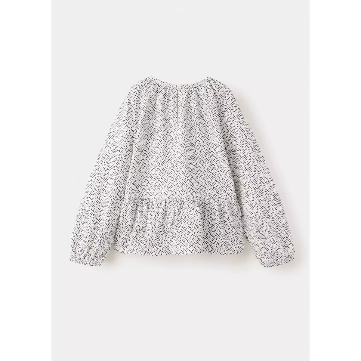 Blouse en coton imprimée blanc cassé, MANGO BABY