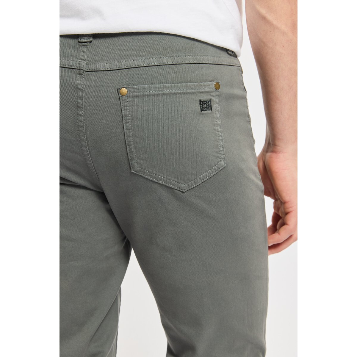 Pantalon coupe droite - coton gris anthracite, ARMOR-LUX