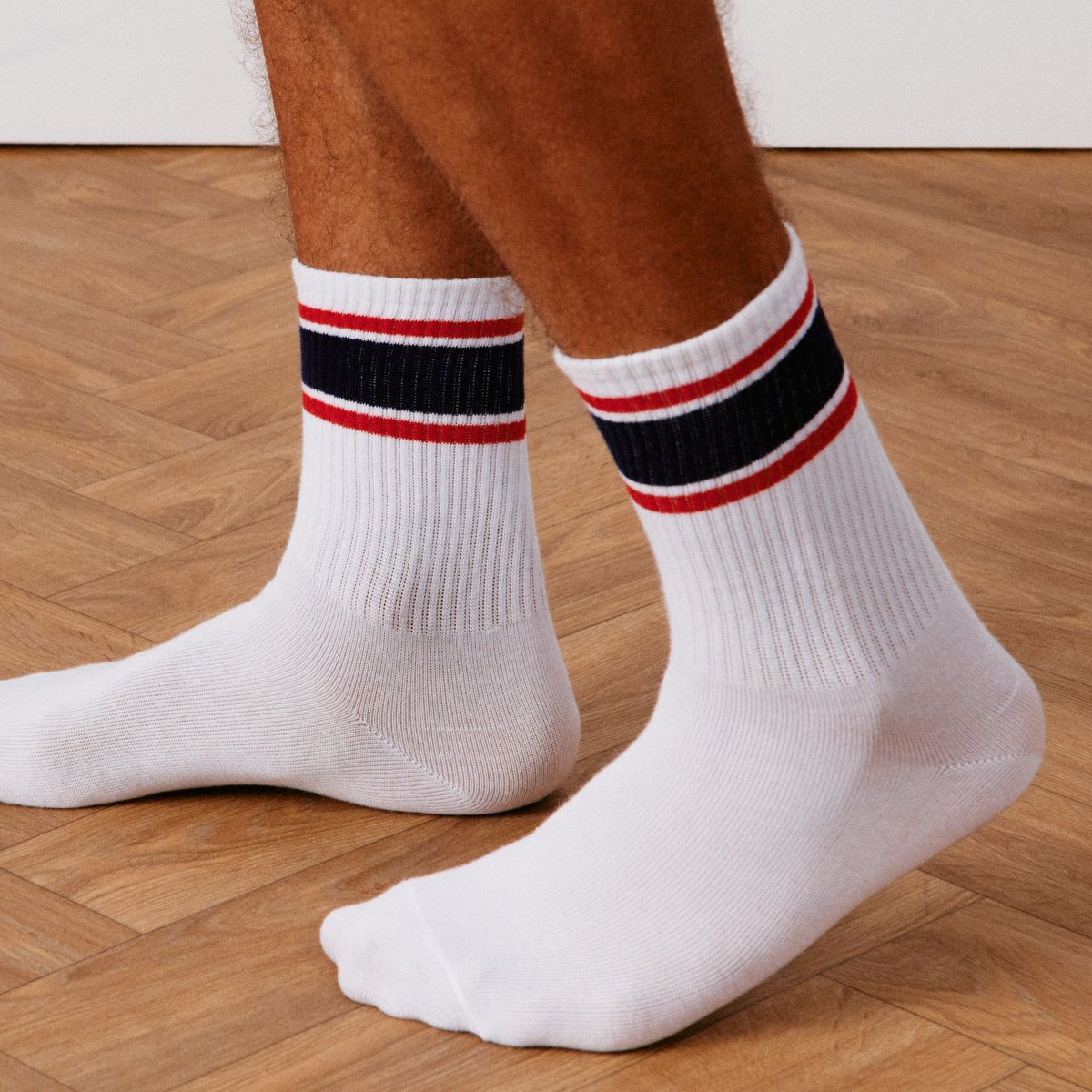 Chaussette en coton TRILINIZ blanc, UNDIZ