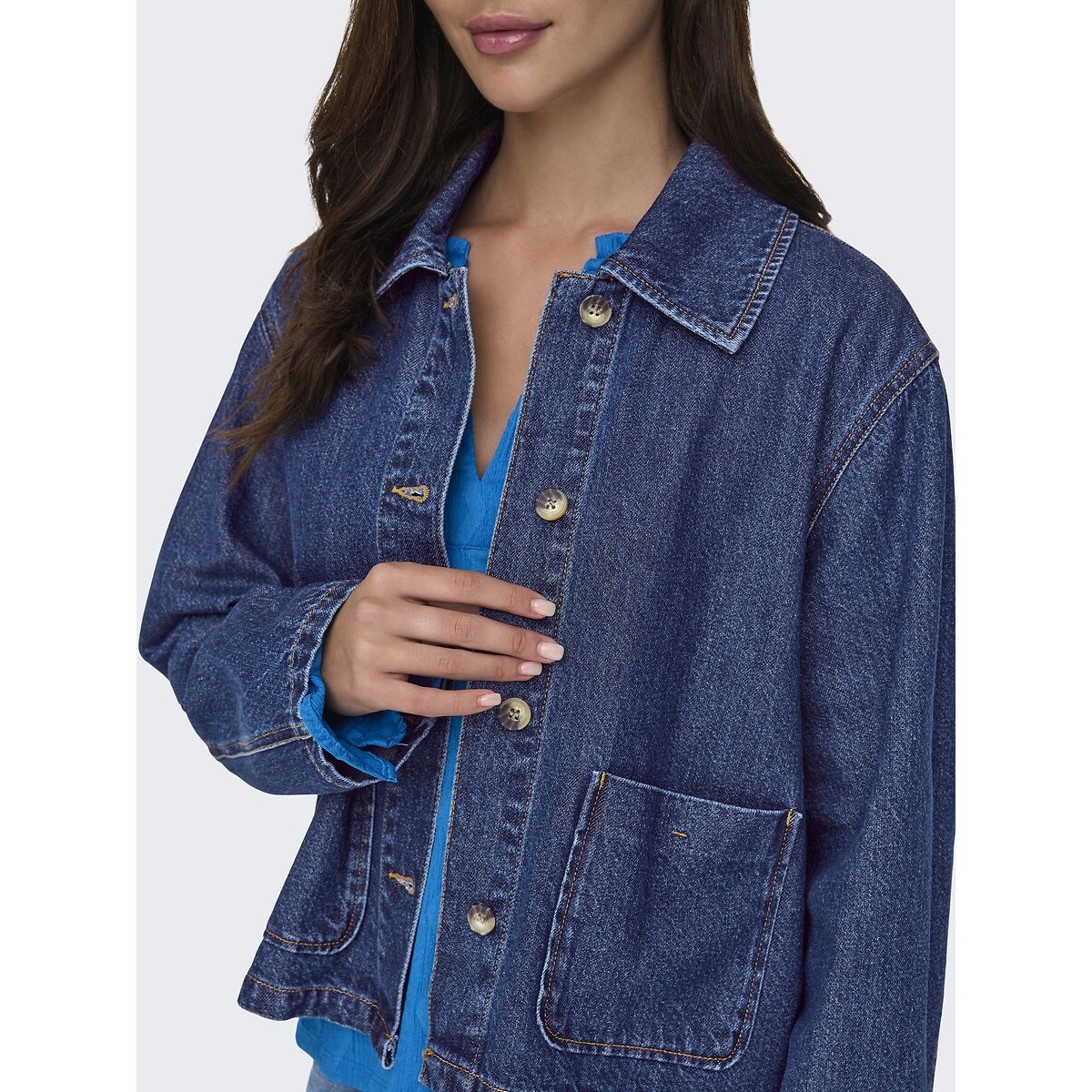 Denim Jacket dark blue , ONLY