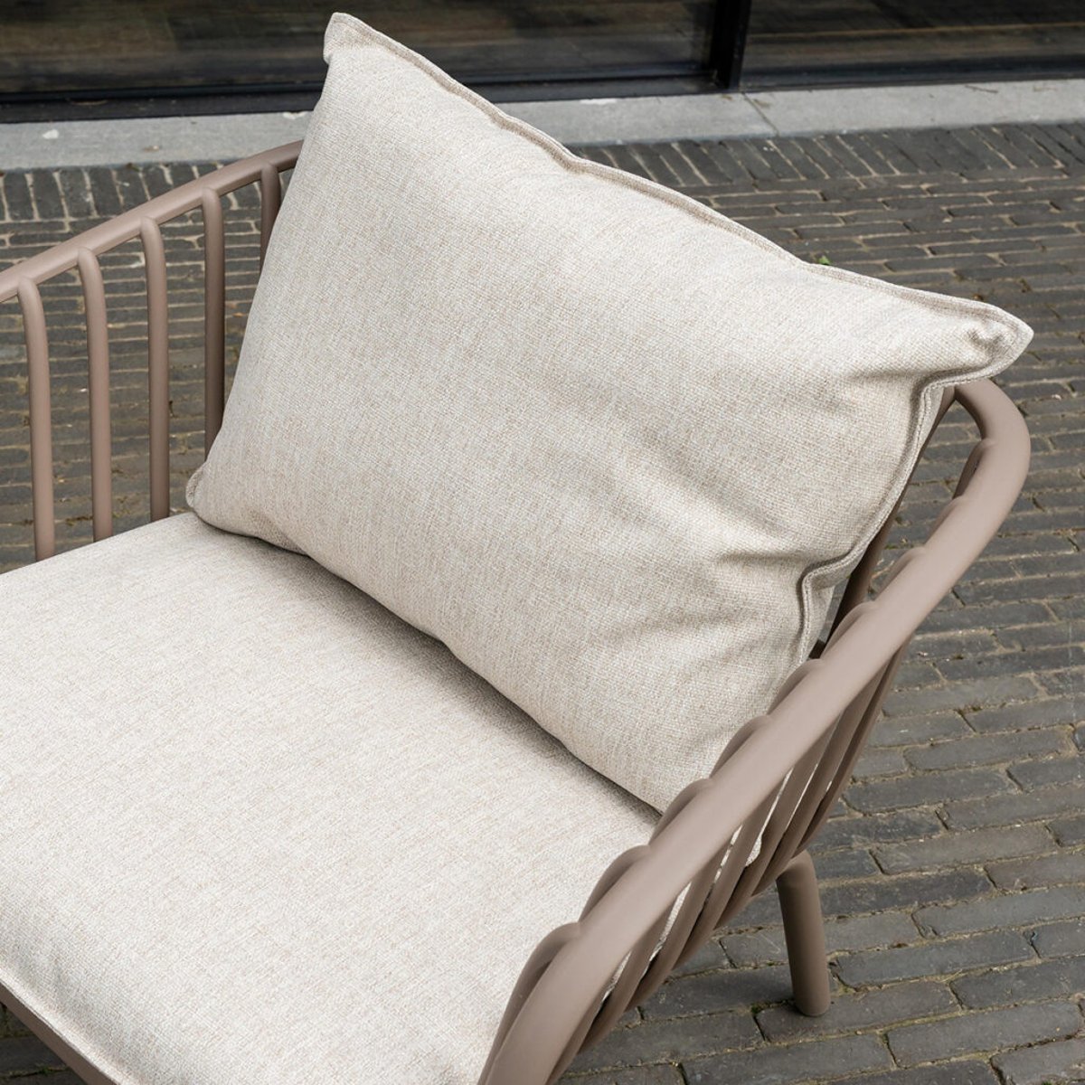 Fauteuil de jardin en résine et acier Marron MARINA marron glacé, WILSA GARDEN