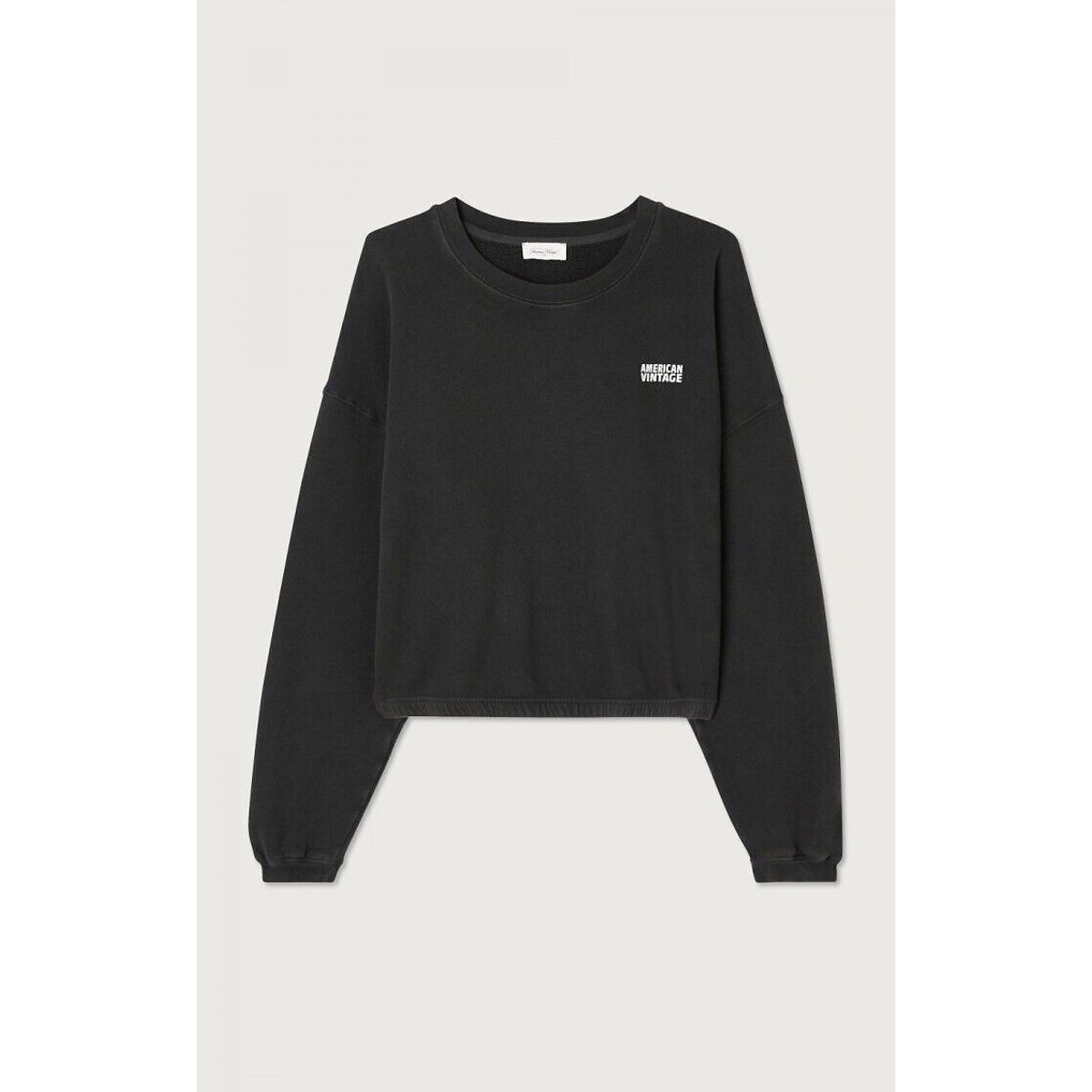 Sweat col rond IZUBIRD réglisse, AMERICAN VINTAGE