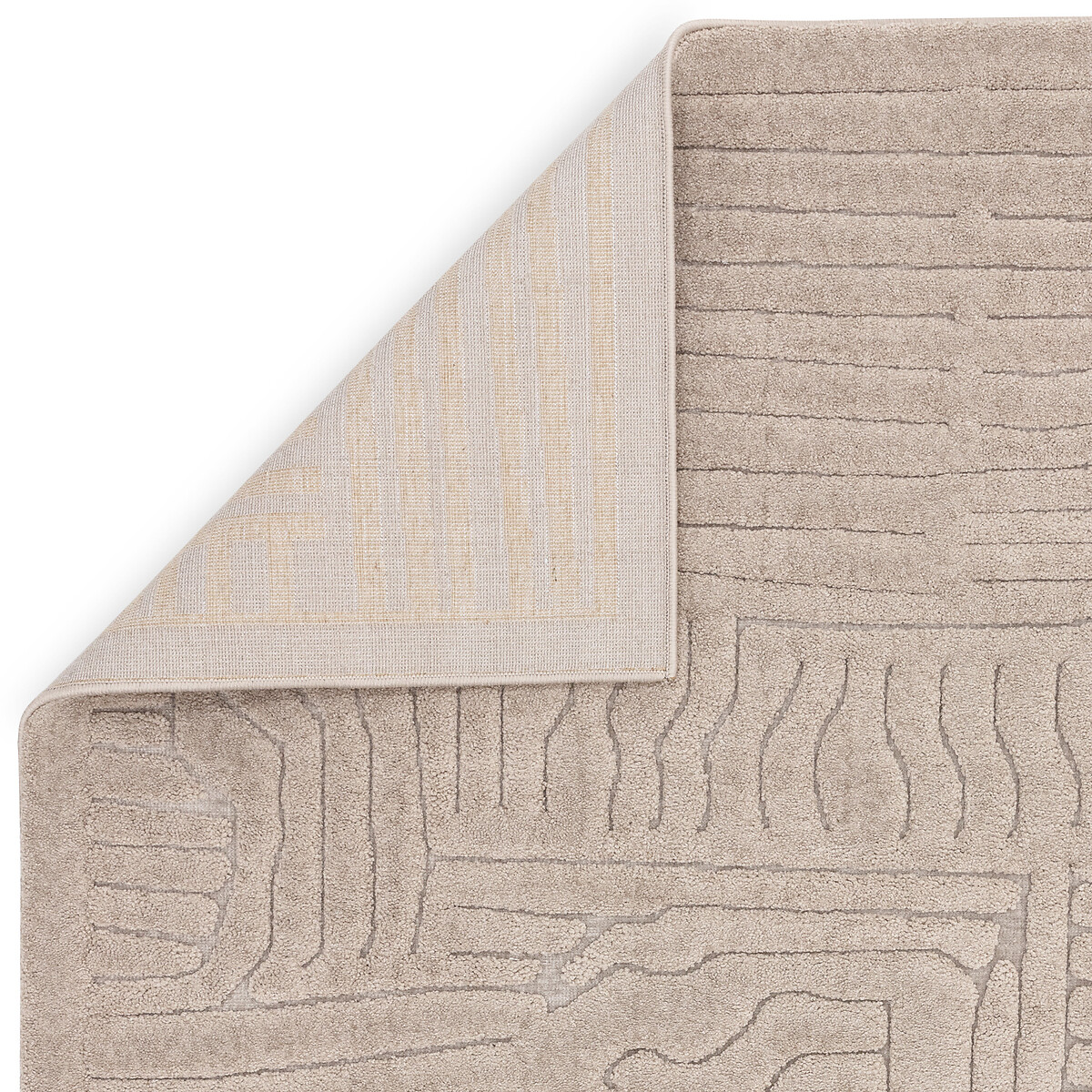 Scandi 3D Abstract Pattern Rug natural, ÉDITÉ