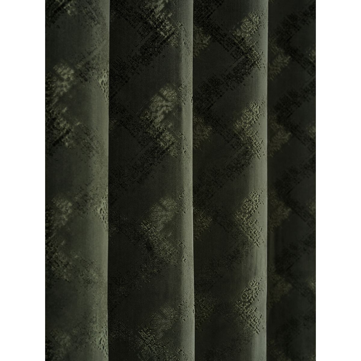 Rideaux doublés à œillets collection luxe vert, NEXT