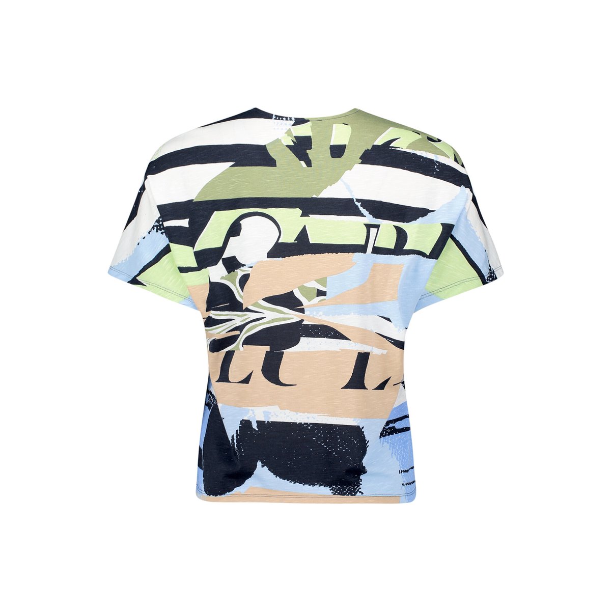 T-shirt oversize à impression bleu/beige, BETTY BARCLAY