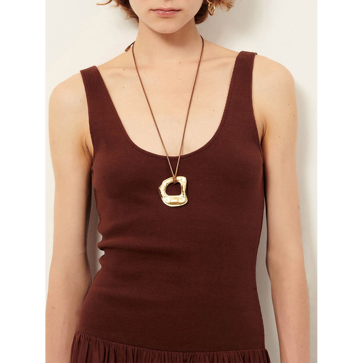 Langes ärmelloses Kleid SOLAO braun, SESSUN