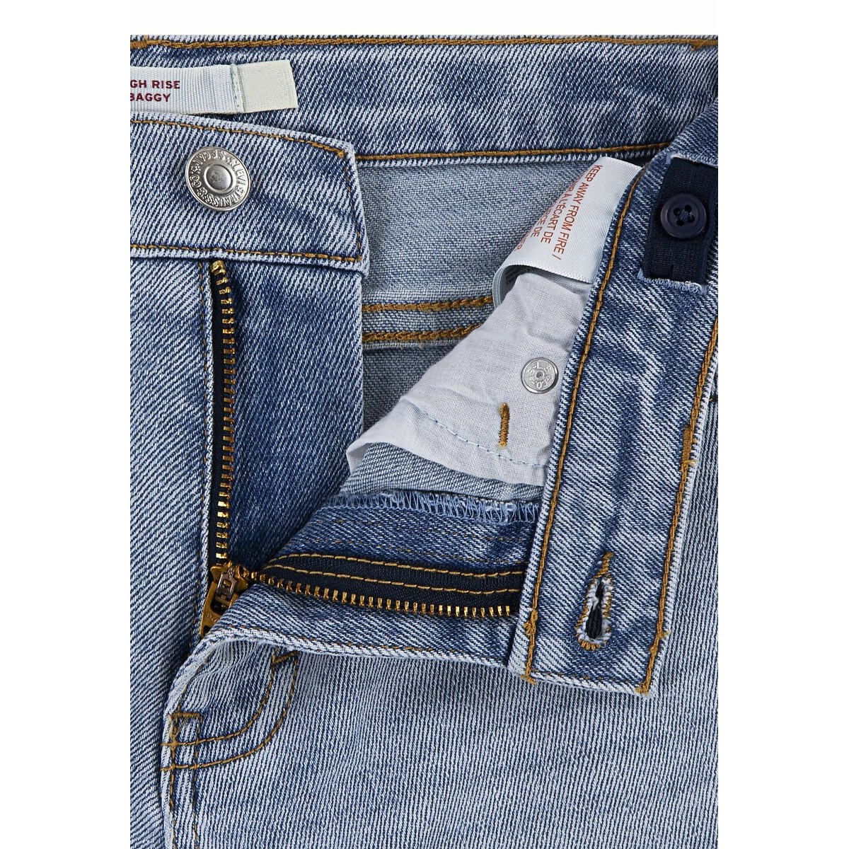 Jeans larghi, forma baggy denim blu chiaro, LEVI'S KIDS