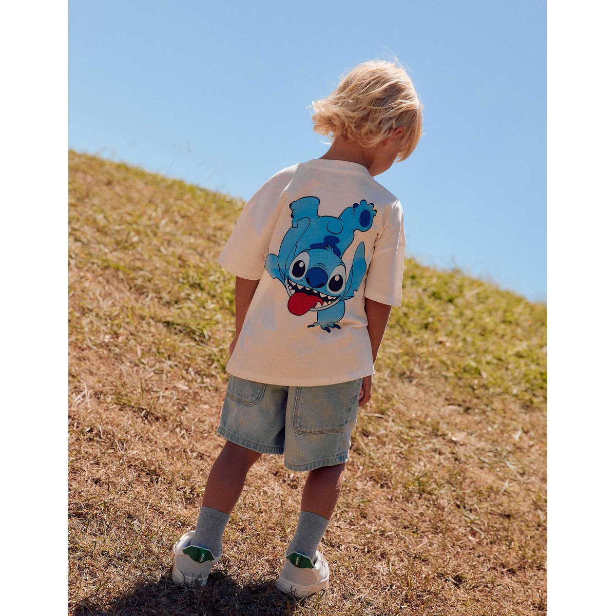 T-shirt en coton avec imprimés Stitch blanc, ZIPPY