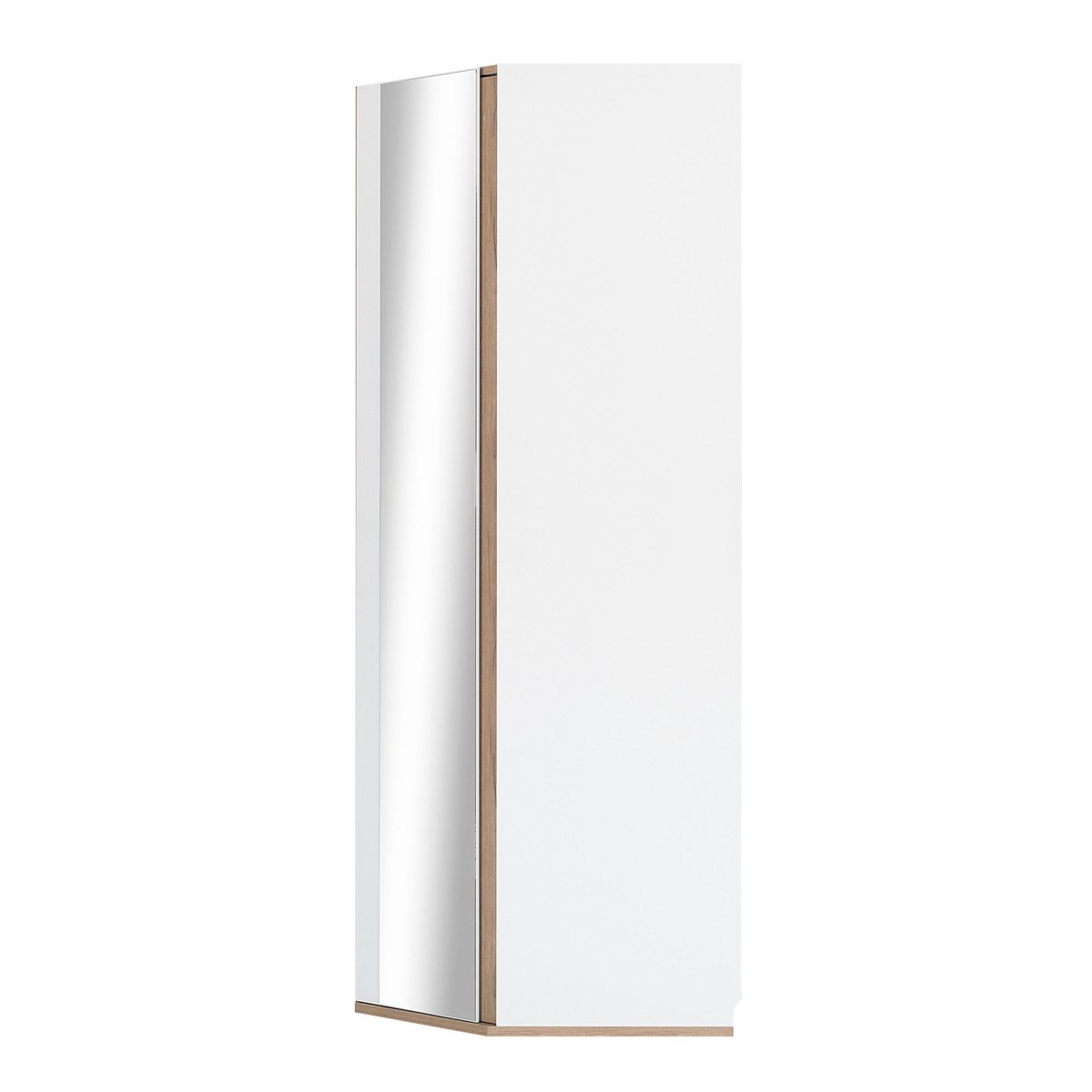 Dressing d'angle avec porte miroir et rangements blanc, GAMI