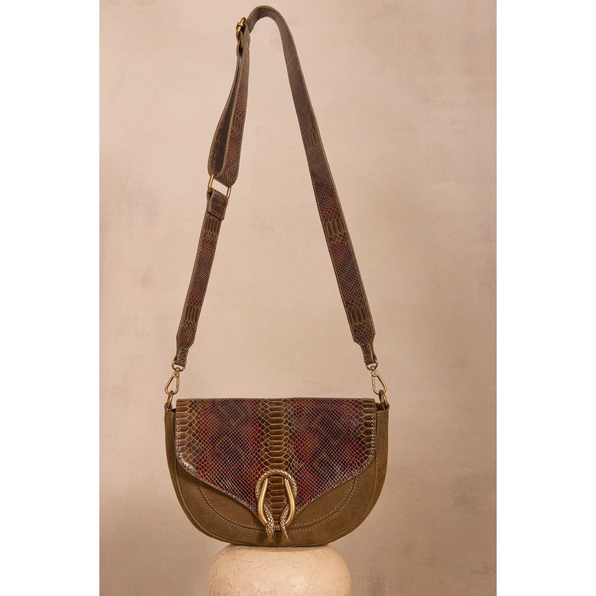 Banane en cuir LEON vert, Maison 123