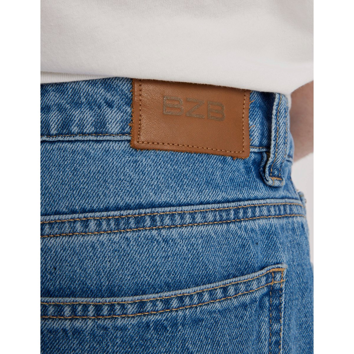 Jean loose double stone bleu moyen, BZB