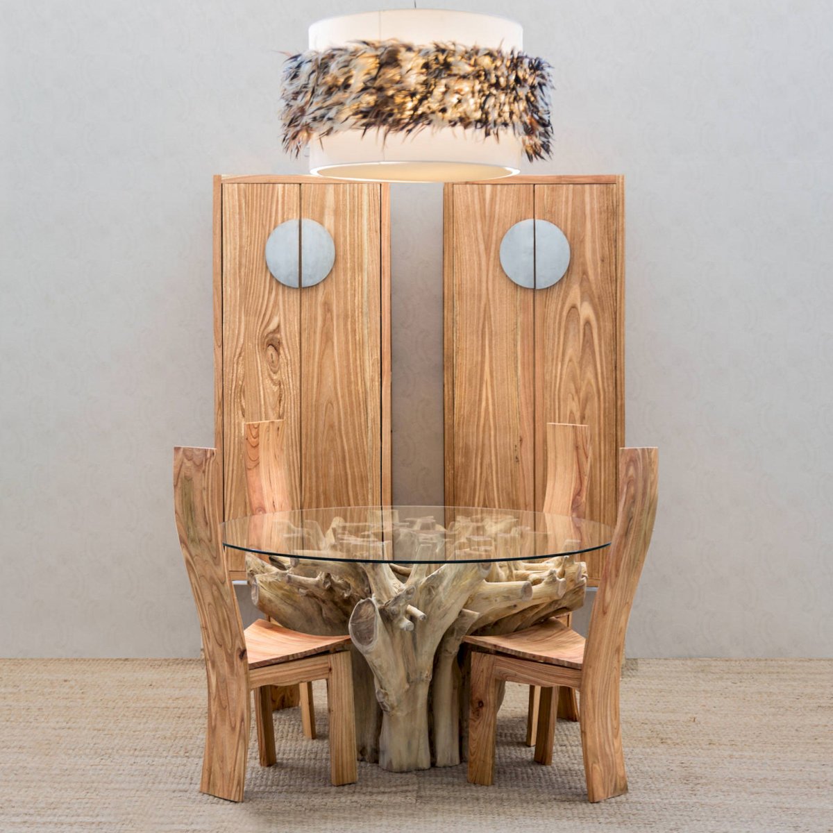 Plateau rond en verre transparent, RECOLLECTION