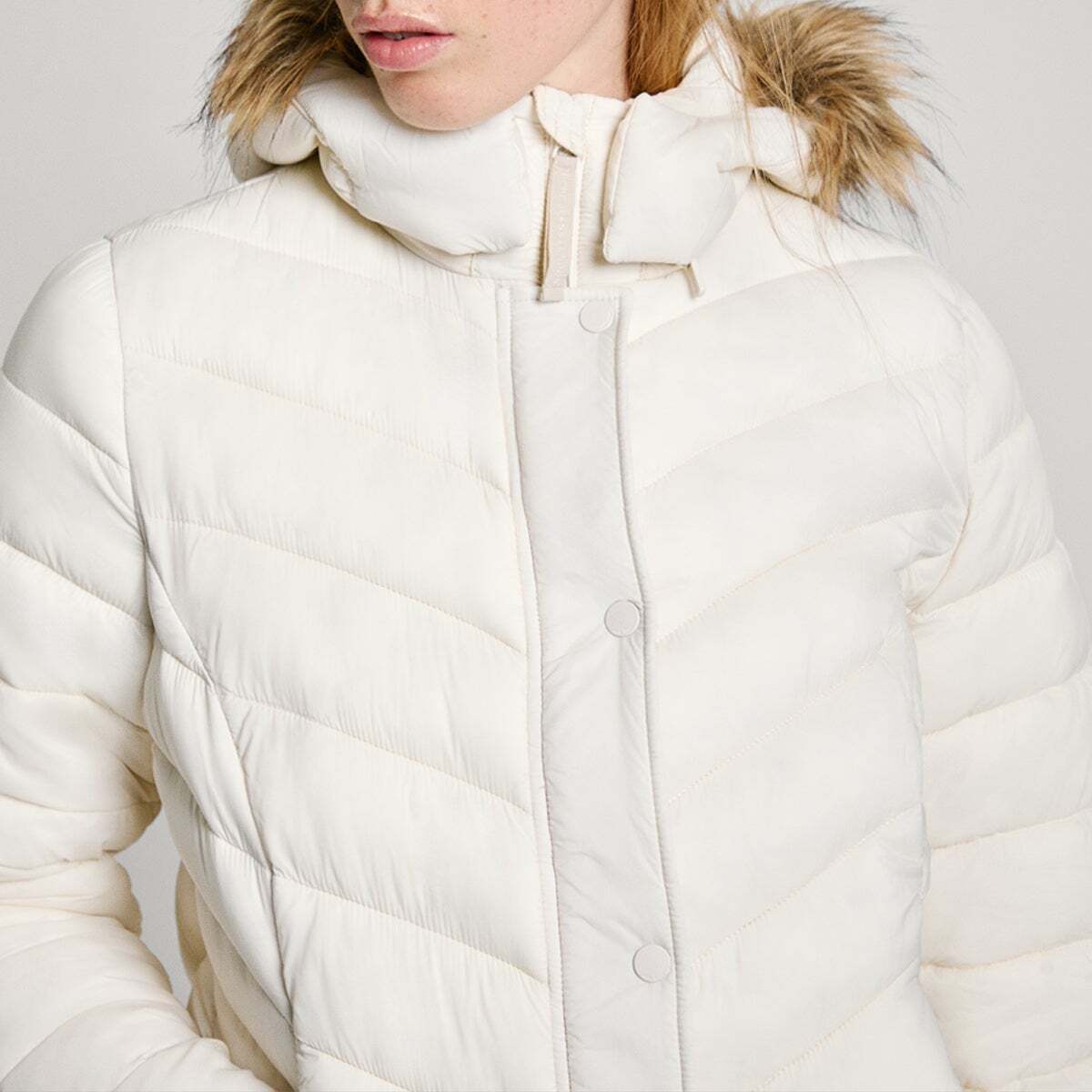 Veste Matelassée Étanche blanche mousse, PEPE JEANS