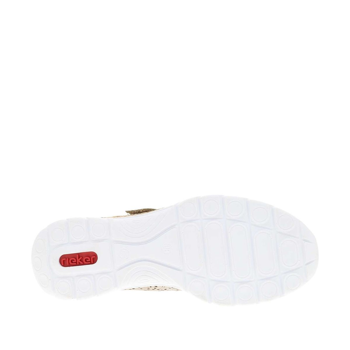 Ballerines grises à talon compensé bas avec une bande auto-agrippante gris, RIEKER