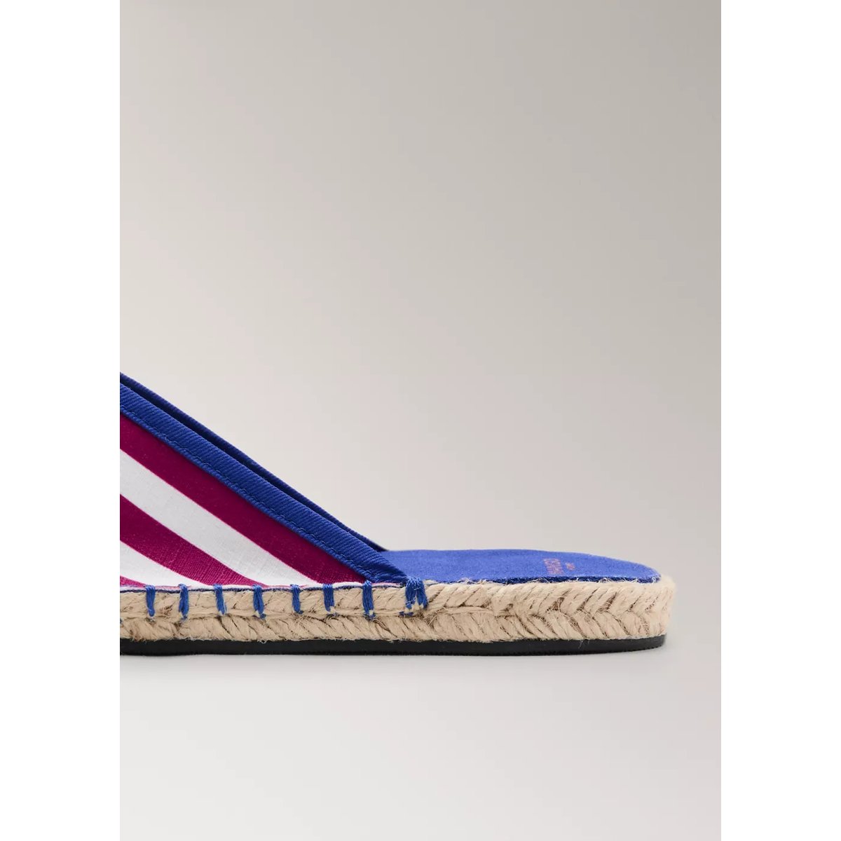 Espadrilles sparte rayées fuchsia, MANGO