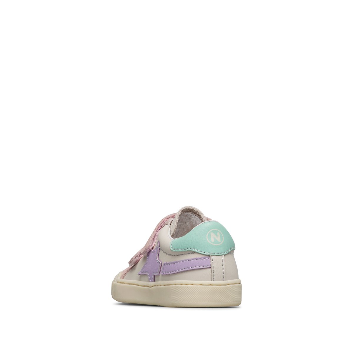 Sneakers en cuir et en daim SINGERY LOW VL. blanc-bleu, NATURINO