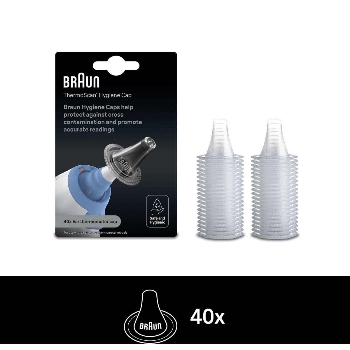 Embout thermomètre LF40 couleur unique, BRAUN