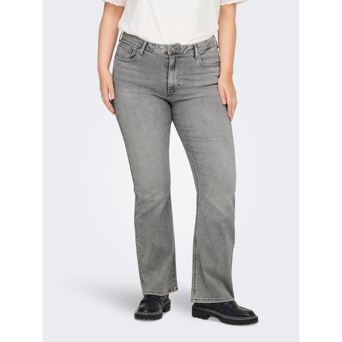 Jean Flared grey denim, ONLY CARMAKOMA