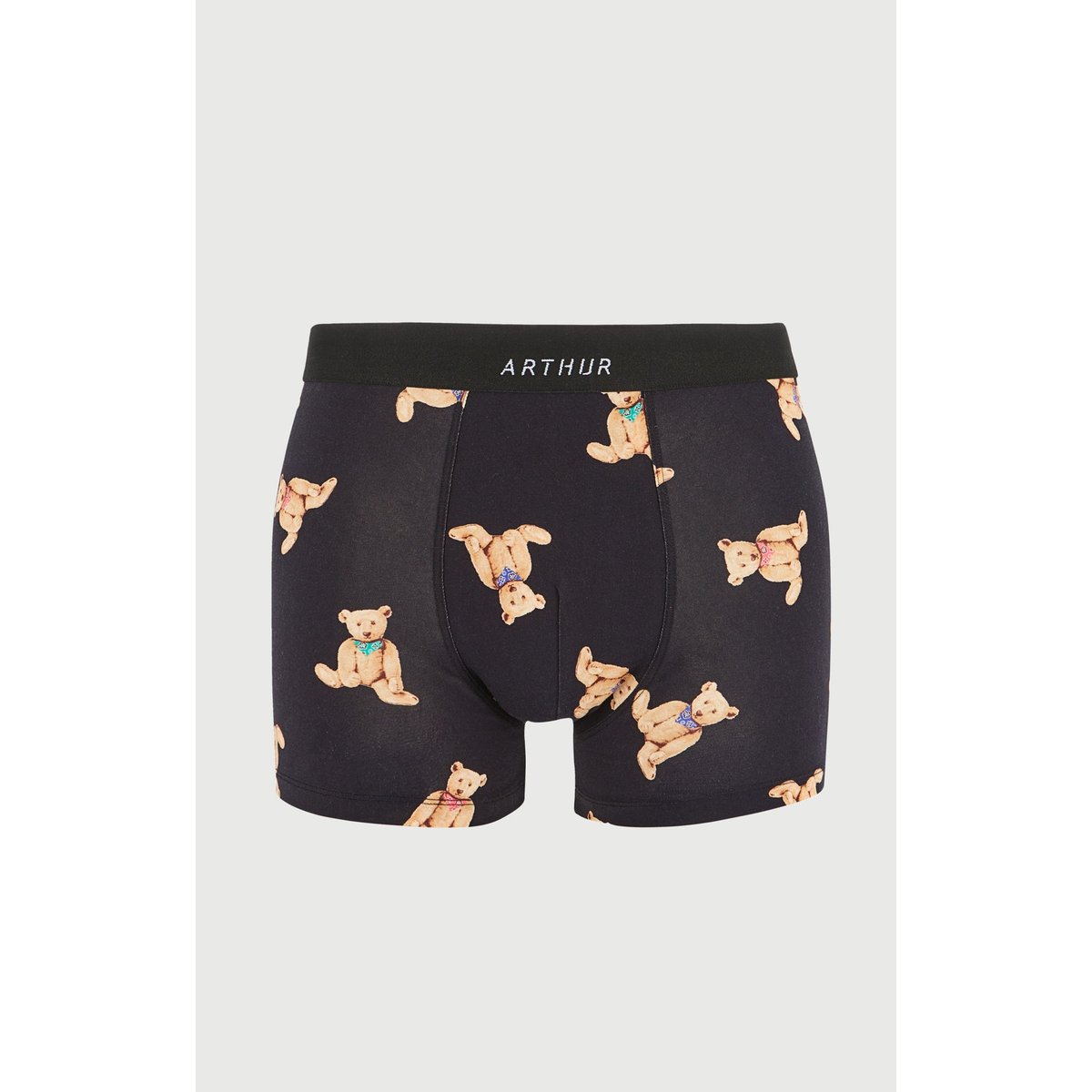 Boxer en jersey de coton imprimé Old Teddy noir, ARTHUR