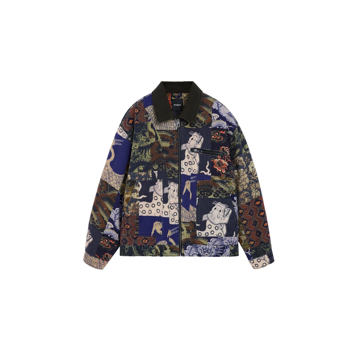 Veste imprimée camouflage vert, DESIGUAL
