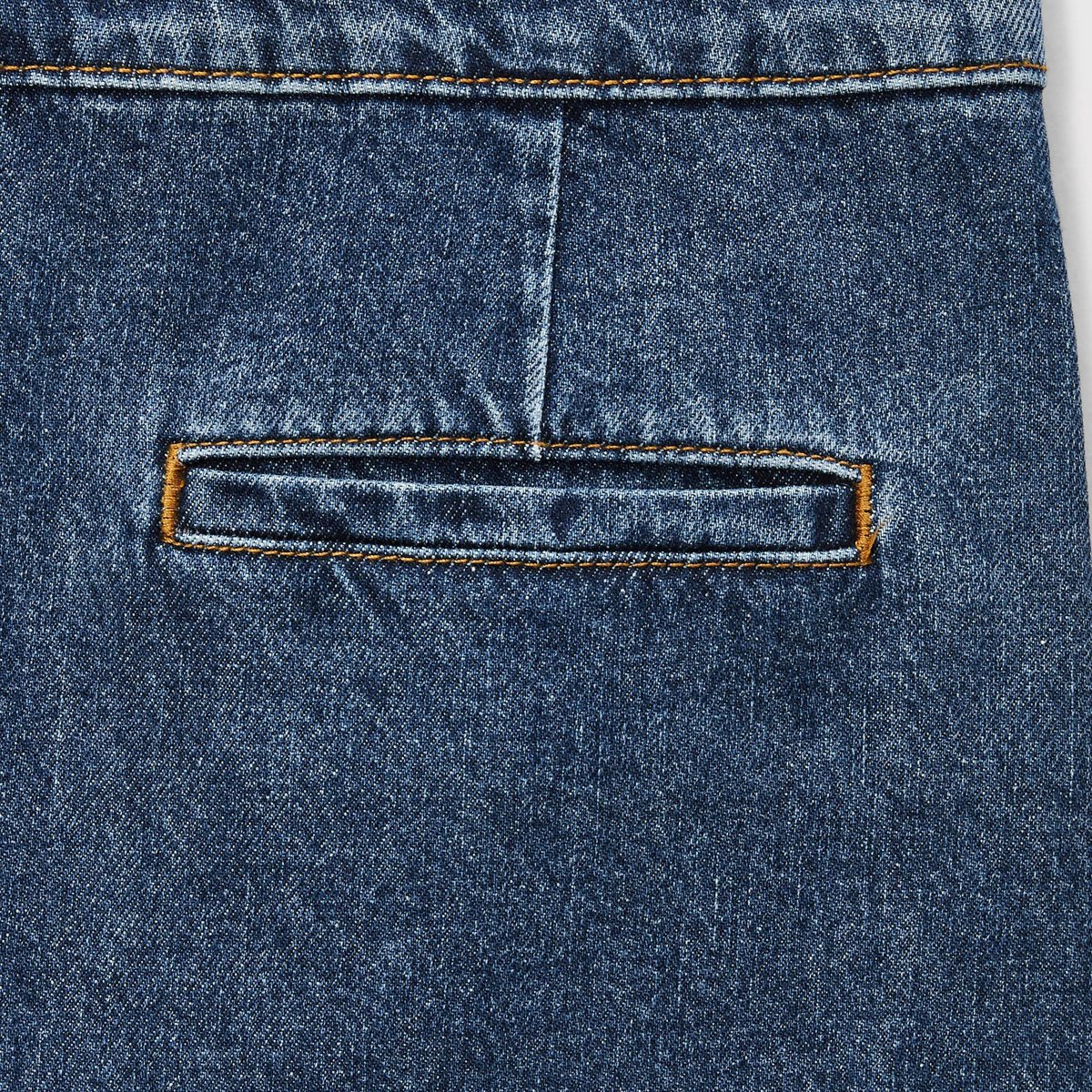 Short en jean à pont stone denim, MONOPRIX