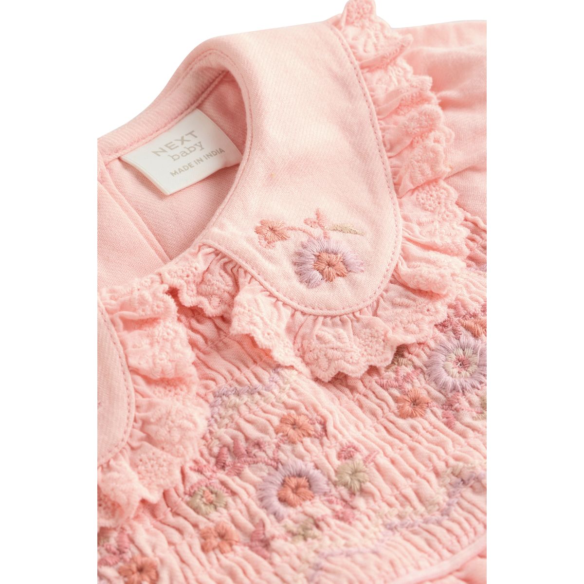 Robe brodée pour bébé rose, NEXT
