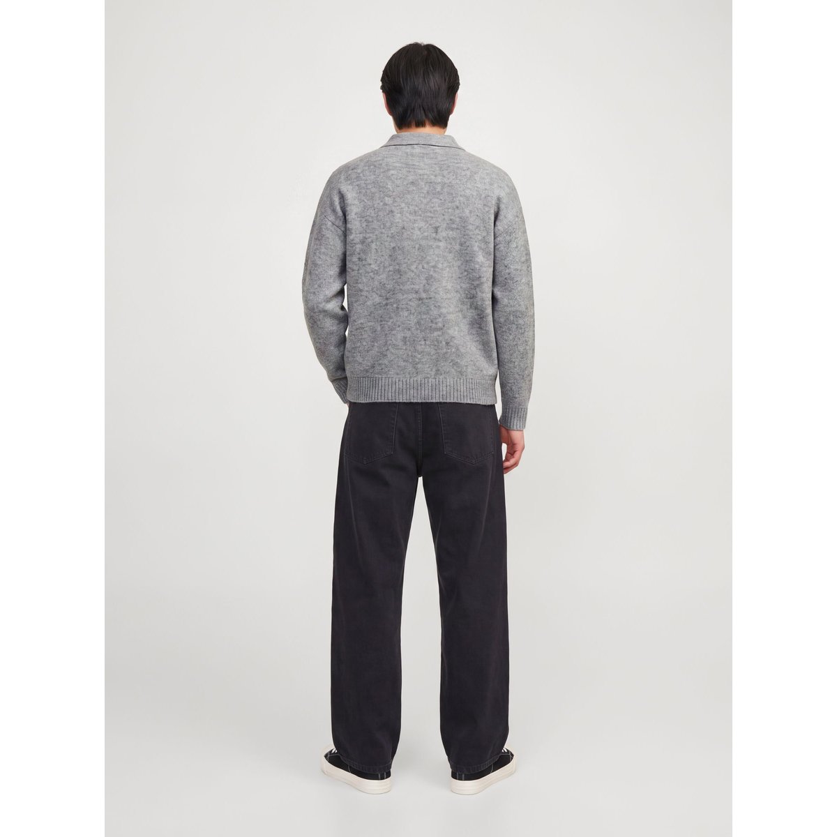 Polo Tricoté grise - light grey melange, JACK & JONES