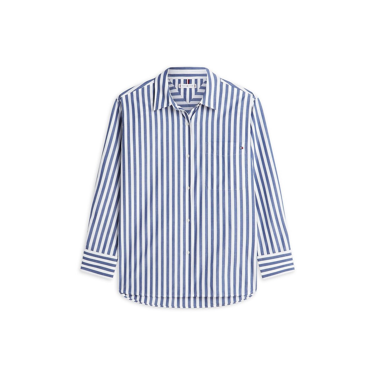 Striped Long Sleeve Shirt navy/ecru striped, TOMMY HILFIGER
