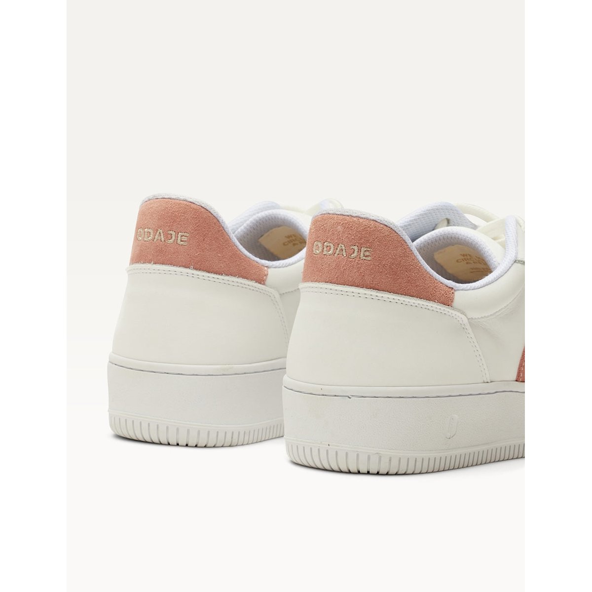 Baskets basses MARILOU blanc rose clair, ODAJE