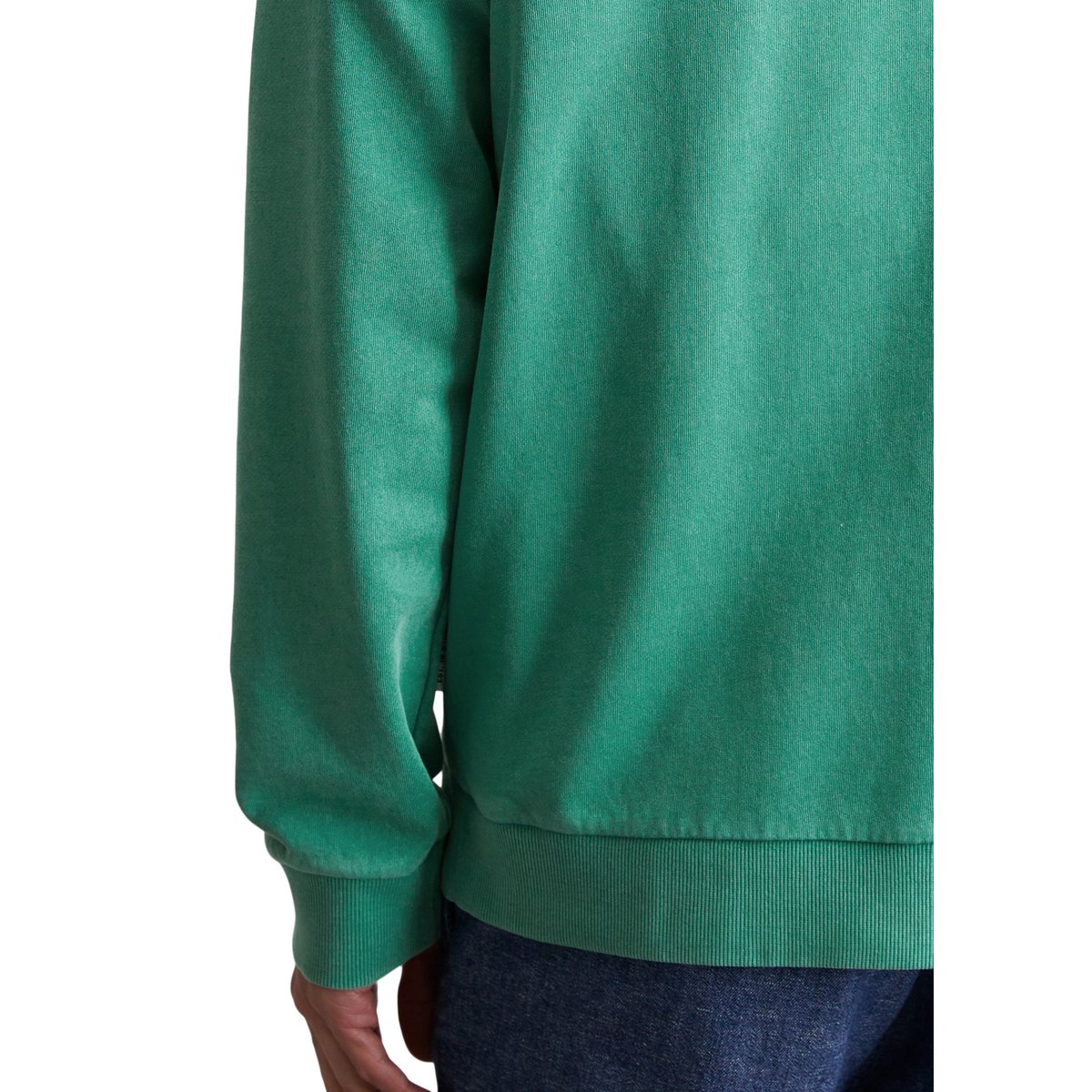 Sweat-shirt régulier en pur coton bio vert clair, MARC O'POLO