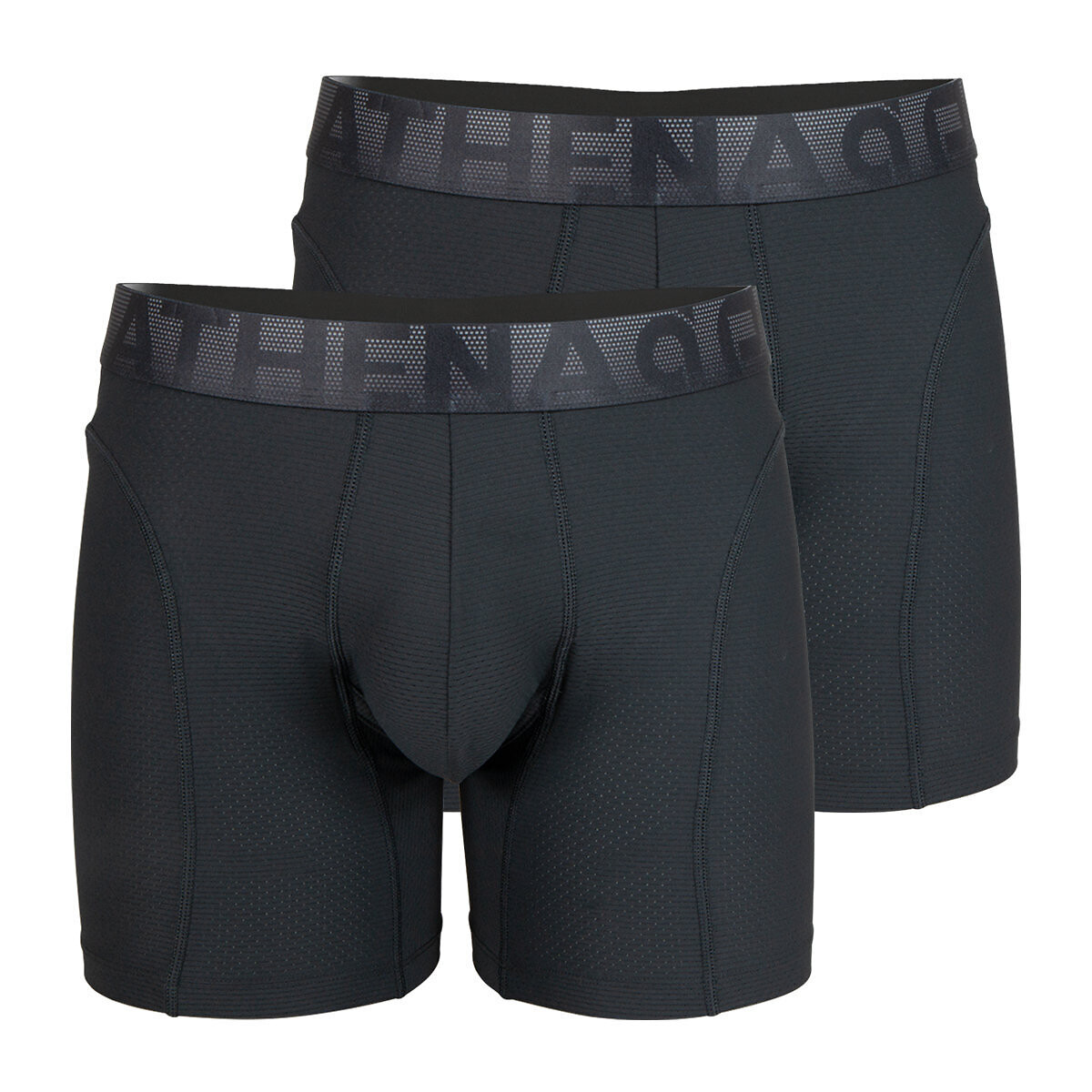 Lot de 2 boxers unis, Athena Pro noir, ATHENA
