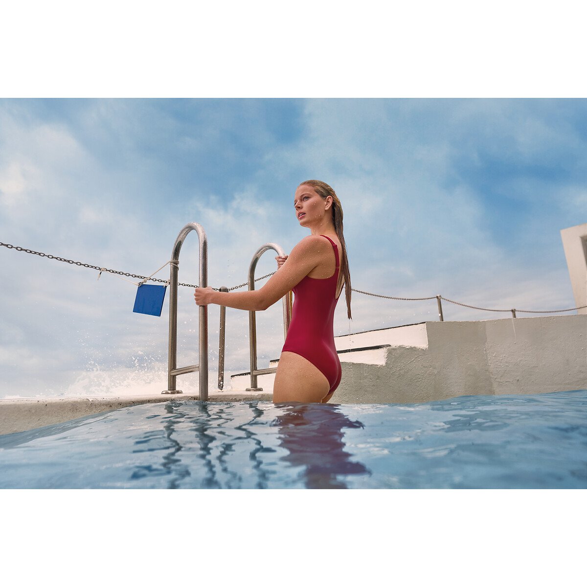Maillot de bain 1 pièce CROSS KNOT rose, SPEEDO